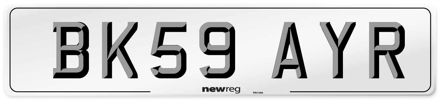 BK59 AYR Number Plate from New Reg